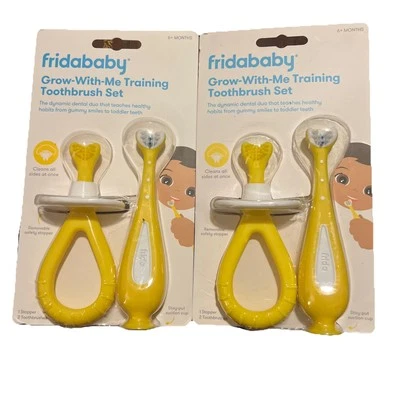 NEW/SEALED - Frida Baby - Grow-With-Me Training Toothbrush Set - 2 Pack (2 Sets) - Image 1 of 4