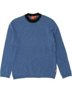 HUGO BOSS Womens Crew Neck Jumper Sweater UK 16 Large Blue BB10 - Picture 1 of 4