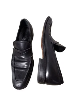 Salvatore Ferragamo Halbschuhe Herren 8 D Sigfrid schwarz Leder Penny flache Schuhe  - Bild 1 von 13