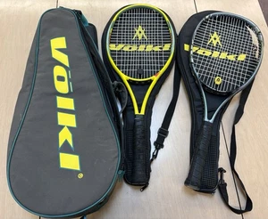 2 Racchette Tennis VOLKI + 3 Borse Custodia Grande Slam + HS1 Titanio 2 SET Coppia - Foto 1 di 23