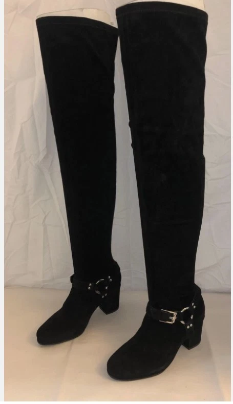 Bota 39/US8❤️CERIMÔNIA DE ABERTURA Couro Camurça Elástica Sobre Joelho Coxa Alta - Imagem 1 de 4
