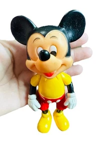 Vintage Mickey Mouse 5,5" groß Walt Disney Produktionsfigur Gummi Gesicht Hong K - Bild 1 von 6