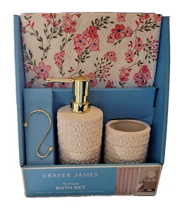 Draper James Floral Shabby Chic Messingfarben 15-teilig Badezimmer - Bild 1 von 5