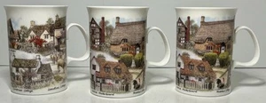 3 Dunoon Bone China Tassen Cottages von Richard Partis Made in England - Bild 1 von 6