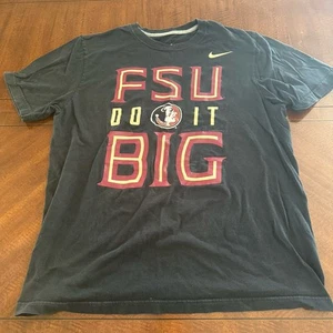 FSU Florida State Seminoles Nike Size L Large Do It Big Black Shirt - Picture 1 of 3