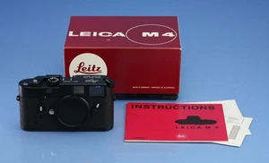 LEICA LEITZ M4 10400 WETZLAR BLACK CHROME CAMERA BODY +PAPERS +BOX NEW OLD STOCK - Picture 1 of 10