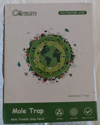 Trampa para topos Carsum Trampa para topos fácil de configurar eliminador trampa para tijeras NUEVO  Foto 1 de 4