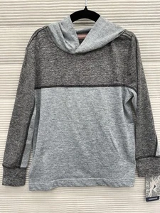 Tommy Bahama Kids Lightweight Pullover Hoodie Heathered Gray Black Size S 5/6 - Picture 1 of 9