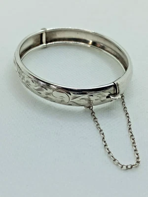 Brazalete floral vintage de plata de ley de abedules Foto 1 de 4