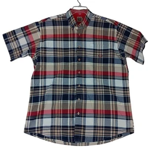 Vtg Cinch Shirt Mens Large Plaid Multicolor Western Cowboy Outdoors - Picture 1 of 10