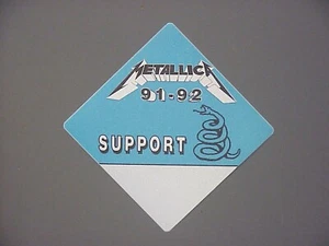 Metallica satin backstage pass AUTHENTIC 91-92 - SUPPORT light blue pass ! - Picture 1 of 1
