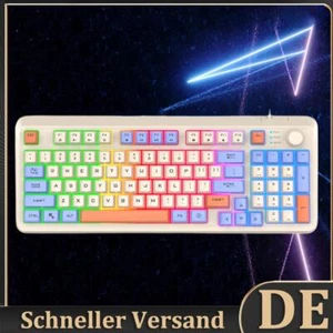 K82 Gamer Tastatur RGB Light Hot-Swap Tastatur 94 Tasten für Notebook Laptop Des - Bild 1 von 21