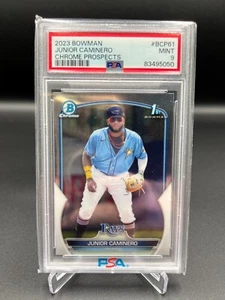 Bowman Chrome Prospects #BCP61 2023 Junior Caminero Chrome Prospects PSA 9 - Imagen 1 de 4