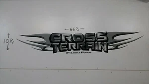 CROSS TERRAIN by CROSSROADS RV CAMPER RACE TRAILER TRUCK 4X4 DECAL 66x10 offroad - Picture 1 of 3