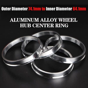 4Pcs Customized Alloy Centric Spigot Wheel Spacer Hub Rings 64.1mmID to 74.1mmOD - Picture 1 of 12
