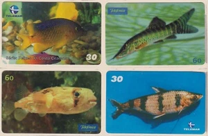 LOT de 4 télécartes BRESIL - ANIMAL - POISSON - FISH JAPAN phonecards - FISCH - Picture 1 of 1