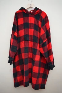 New M&S Snuggle Checked Hooded Unisex Long Sleeve Robe Sz One Size - Picture 1 of 5