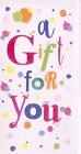 A gift for you money wallet Birthday greetings card, circles theme, brand new
