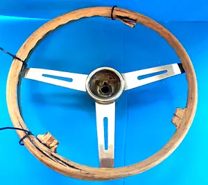 60's EFFPI 15" Steering Wheel Italy Wooden Tri Spoke MG BMW Ferrari #6089 - Bild 1 von 22