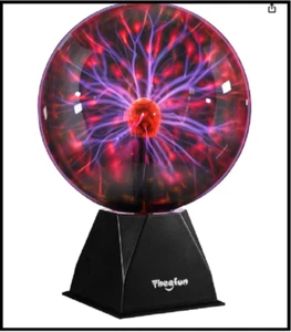 Theefun True 8 Inch Magic Plasma Ball , Touch  Sound Sensitive Plasma Lamp Ligh - Picture 1 of 6