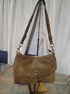 Rebecca Minkoff Darren Zip Top Suede Shoulder Bag handbag - read description - Picture 1 of 20