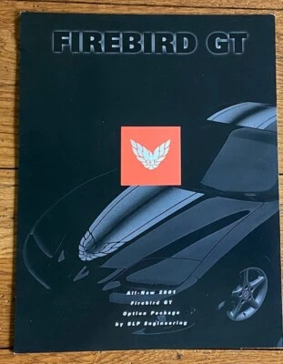 2001 Pontiac Firebird SLP Engineering GT Original 1 página cartão folheto de vendas - Imagem 1 de 2