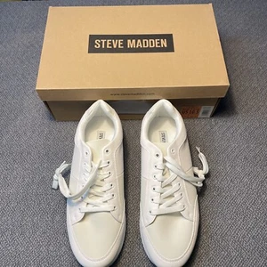 Zapatillas para correr informales para hombre Steve Madden blancas tallas 10,5, 12 y 13 - Imagen 1 de 10