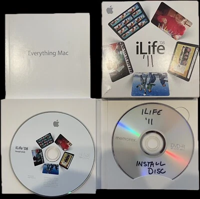 OPEN BOX APPLE iLife MB615Z '08 / '11 ~ iWork '08 1Z691-6263(Trial) discs - Image 1 of 4