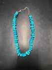 Single Strand Dyed Turquoise Native American Necklace