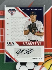 2020 Panini USA Stars & Stripes BB Silhouettes Signatures Jerseys Jeff Criswell