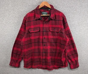 Woolrich Woolen Mills Red Check Plaid Heavy Lumberjack Over Shirt Jacket 2XL - Picture 1 of 12