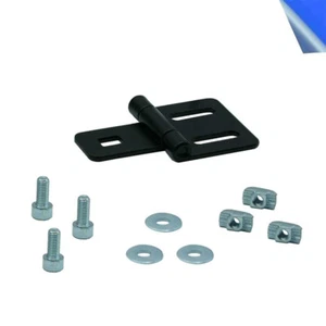 Scharnier Komplettset Metall für 30x30 und 30x60 Nut 8 Aluprofil - Bild 1 von 5