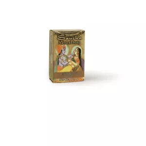 Barra de jabón Saucha - exfoliante de tulsi edificante natural - tamaño de viaje 1 oz (30 g) - Imagen 1 de 5