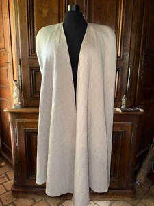 Sonia Rykiel manteau cape vintage pure laine gris taille unique - Imagen 1 de 9