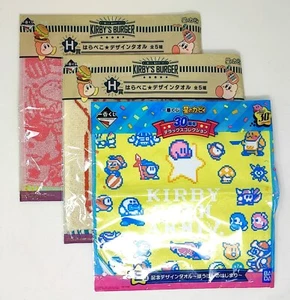 Kirby Mini Towel Set of 3 Bandai Ichiban Kuji Kirby's Burger 30TH Aniversary - Picture 1 of 5