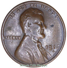 1926 D Lincoln Wheat Cent Penny 1C Fine Circulated Condition F Denver