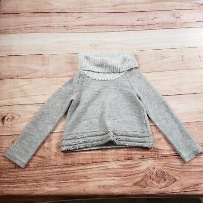 Suéter feminino Anthropologie dormir na neve extra pequeno cinza capuz lã cropped - Imagem 1 de 4