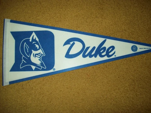 Duke University Blue Devils  Felt Pennant 12" x 30" w/ soft plastic sleeve Cover