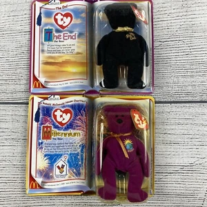 Teenie Beanie Babies McDonald’s Vintage Teddy Toys The End & Millennium 2000 NEW - Picture 1 of 6