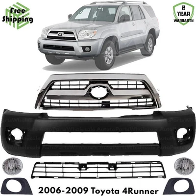Front Bumper Cover Paintable & Grille Assembly Kit For 2006-2009 Toyota 4Runner Foto 1 de 4