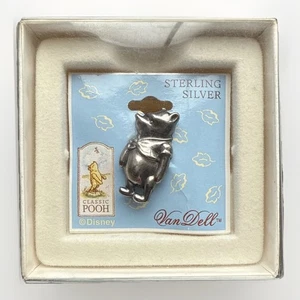 Vintage klassische Winnie Puuh von Van Dell Sterlingsilber Brosche Anstecknadel mit Box - Bild 1 von 4
