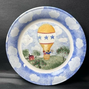 One Nikko Remember When Hot Air Balloon Couple Clouds Salad Luncheon Plate VGUC - Picture 1 of 3