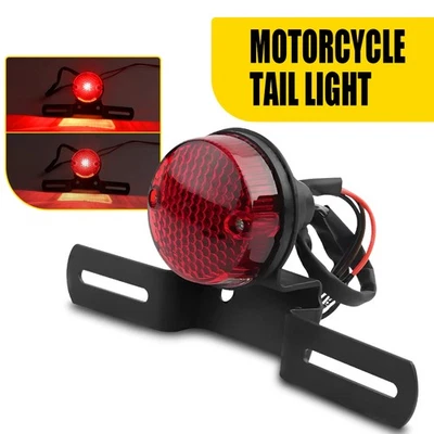 Luz trasera LED universal para motocicleta luz trasera freno luz de parada lámpara de funcionamiento Foto 1 de 4