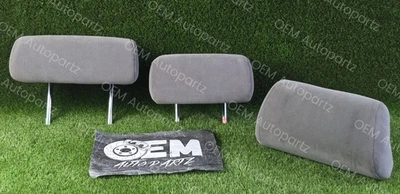 Toyota 4runner 2003-2009 segunda fila asientos reposacabezas 3 piezas OEM tela gris Foto 1 de 4