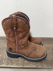 NEW Justin Boots Women's 5.5 B Brown Wanette 8" Steel Toe EH Work Style WKL9980 - Picture 1 of 7