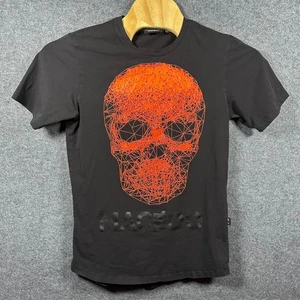 MACEOO SKULL T-shirt Halloween Black Orange Long Tee Size 3 M - Picture 1 of 7