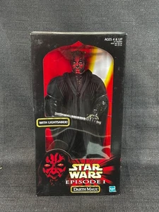 Figura Hasbro Star Wars Episodio 1 Darth Maul 1998 12" pulgadas con sable de luz nueva en caja - Imagen 1 de 3