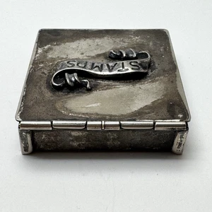 Único soporte de sello de franqueo vintage con tres compartimentos con bisagras diseño de desplazamiento - Imagen 1 de 10