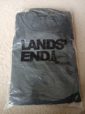 Lands' End Men's Polo Neck Long Sleeve Dark Grey XL New - Image 1 of 4