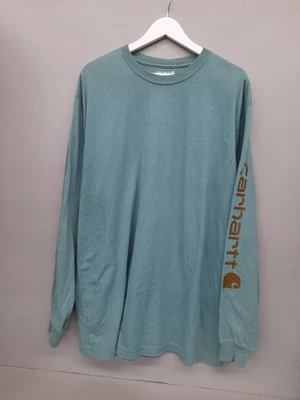 Top básico para hombre Carhartt holgado LS azul talla XL Foto 1 de 4